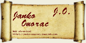 Janko Omorac vizit kartica